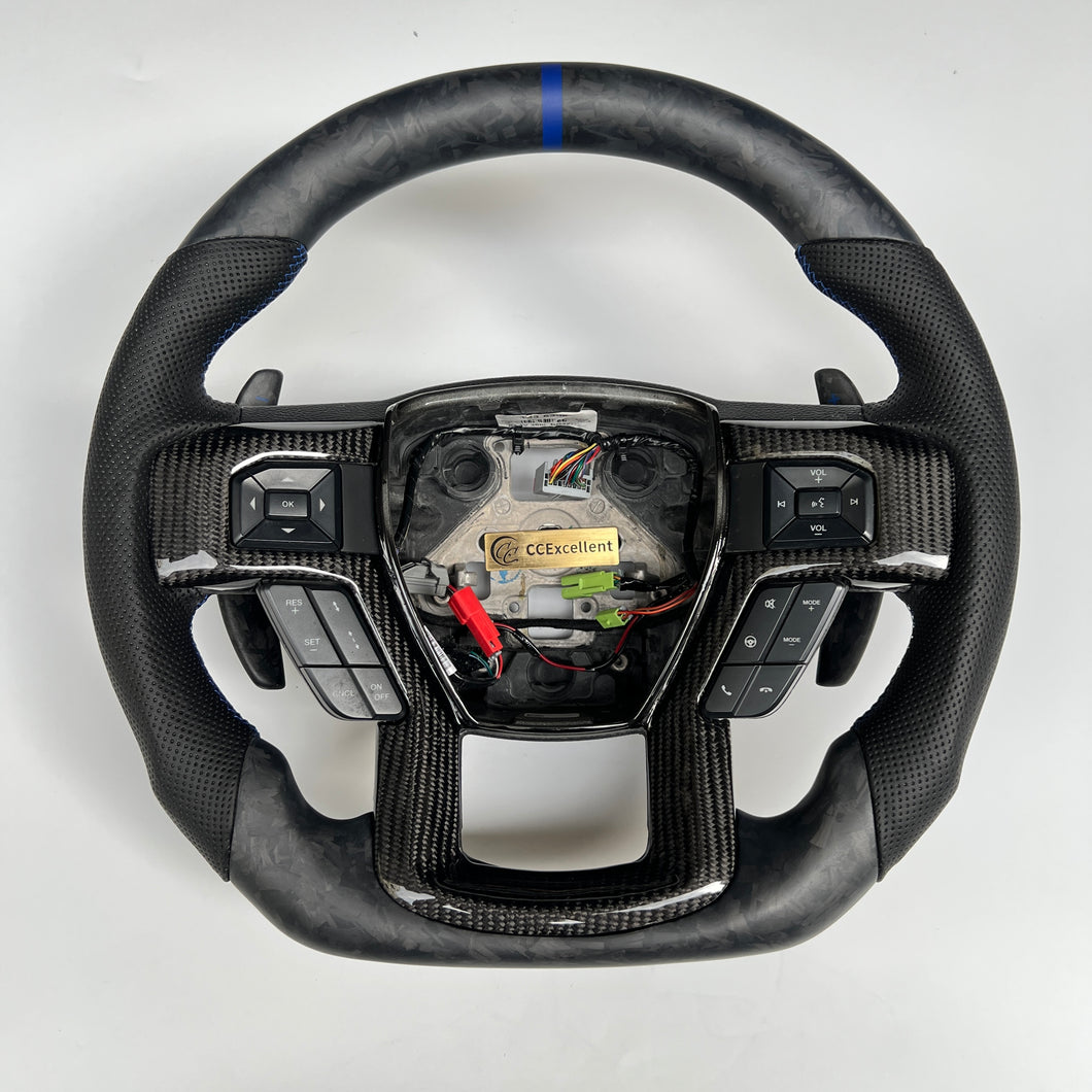 CCExcellent For Ford Expedition/F150/F250/F350/F450/F550/F650/F750 2015-2021 carbon fiber steering wheel