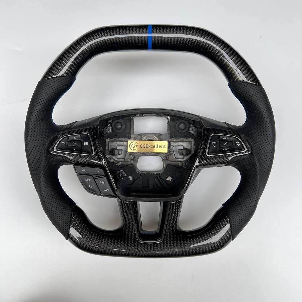 CCExcellent For Ford Focus MK3 RS/ST/SE, C-MAX /Grand C-Max, Kuga, Escape, EcoSport 2015-2021 carbon fiber steering wheel